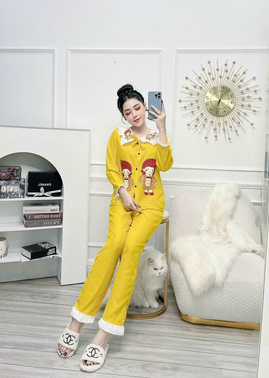 Đồ bộ pijama nữ siêu hit hot vải kate lụa mềm mịn freesize dưới 57kg cam kết giao đúng mẫu