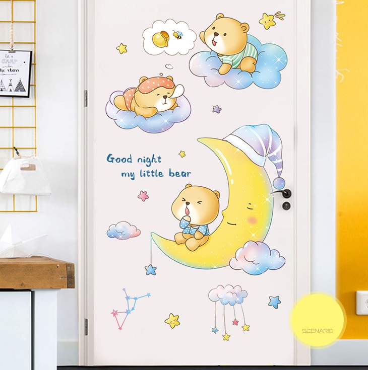 Decal dán tường chúc bé ngủ ngon - T4 - Kiddecals