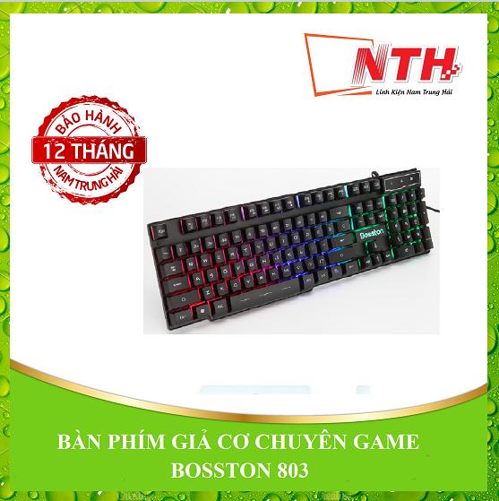 Bàn phím chuyên game giả cơ bosston 803 led 7 màu