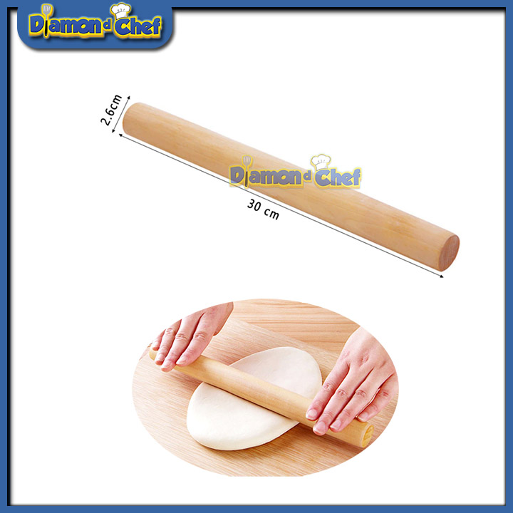 Cán lăn gỗ trơn 30cm