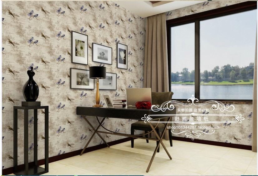 10 Mét Giấy Dán Tường, Khổ 45CM Rộng Decal PVC Trang Trí ( có keo ) - CHIM THƯ PHÁP PT717