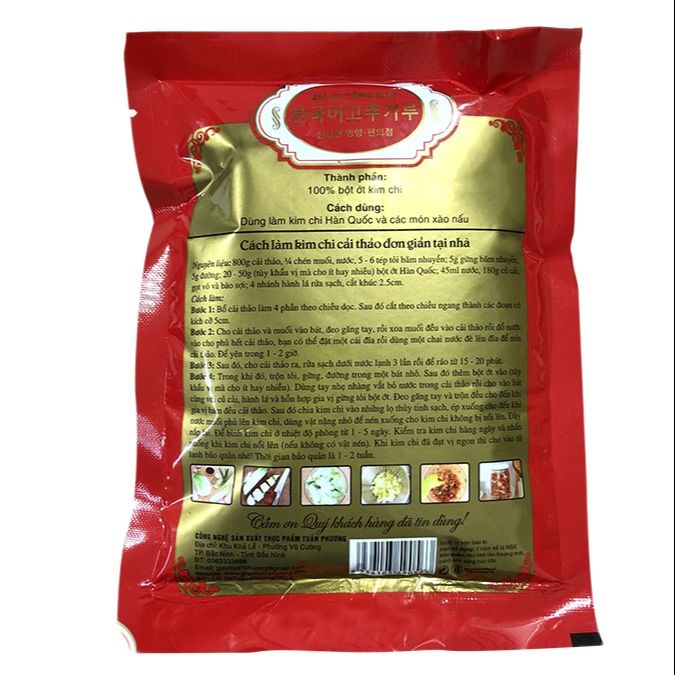 Bột ớt kim chi Hàn Quốc, Ớt bột Hàn Quốc làm kim chi