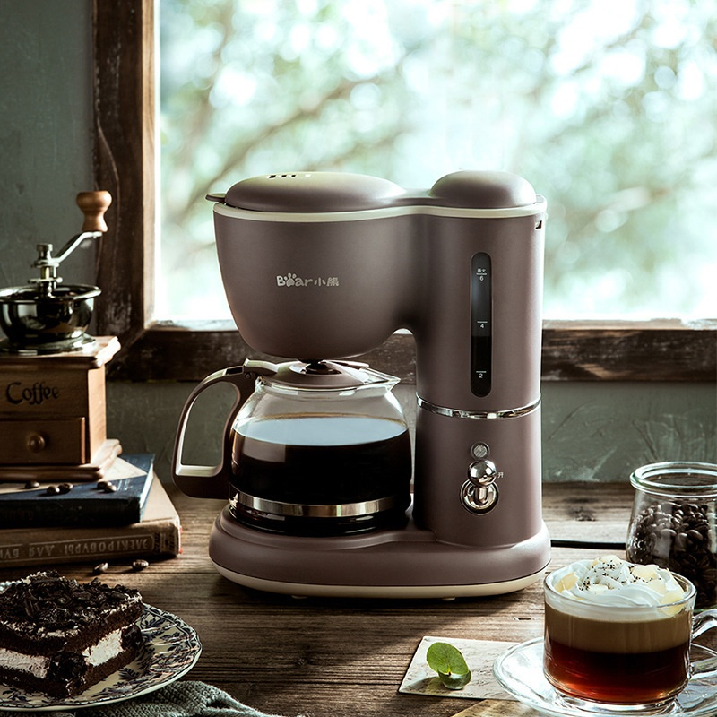 Máy pha cafe mini bear kfj-a06k1/a06q1, máy pha cà phê mini tự động dung tích 600ml