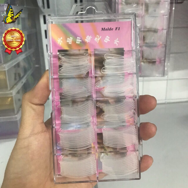 Móng úp gel gôm hộp 100 móng