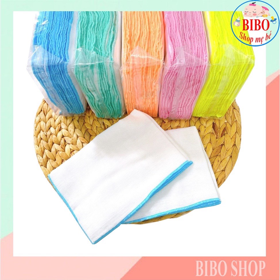(Khăn dày) Khăn Xô Cho Bé Sơ Sinh Khăn Sữa Nhật 5 Lớp 100% Cotton Tự Nhiên Set 10c