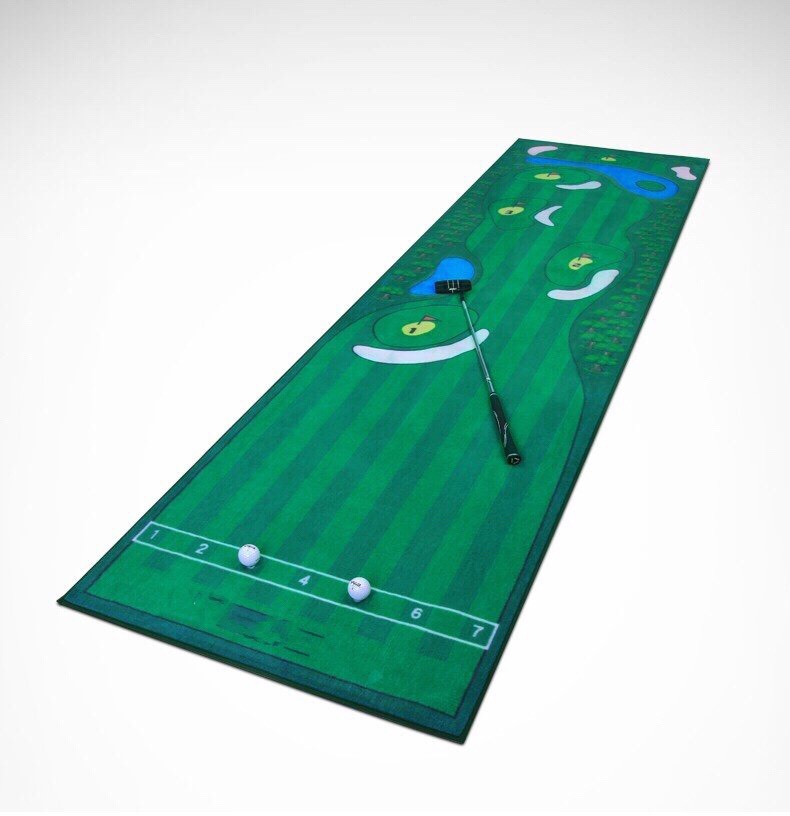 Thảm tập Putting Golf 300x80cm - Golf Putting Green Mat, Golf Practice Training Aid, Foldable Golf Training Mat, Golf Practice Putter Equipment for Indoor