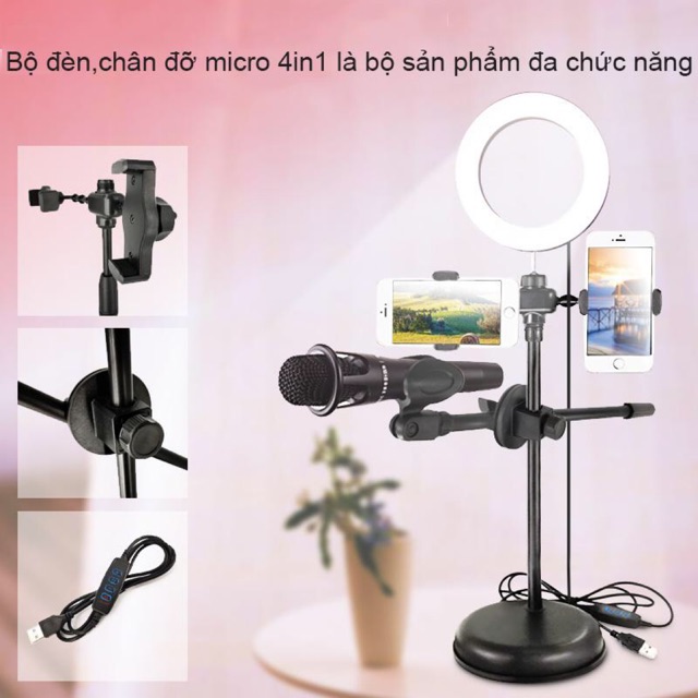 Bộ dụng cụ live stream 4 in 1