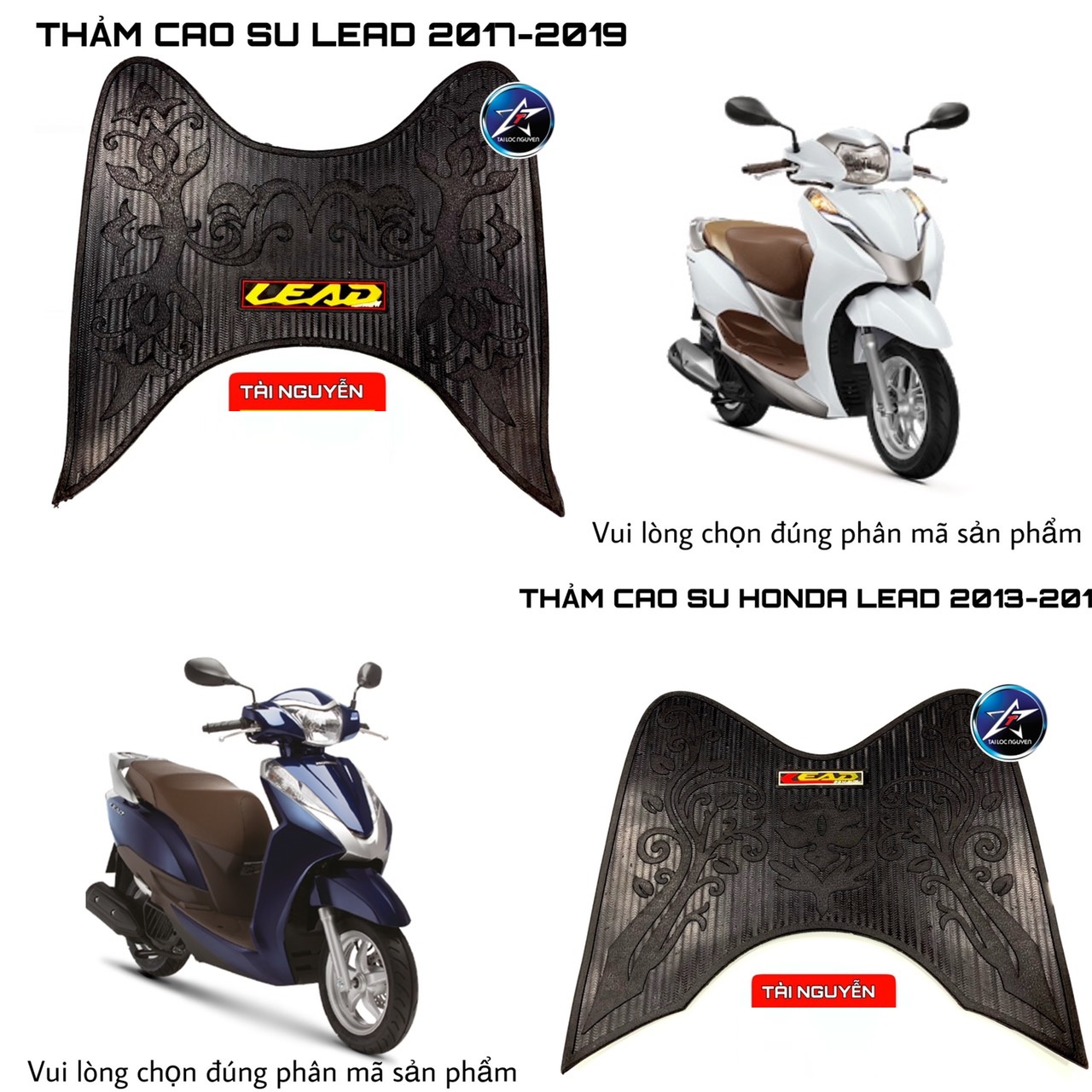 [HCM]THẢM CAO SU LÓT CHÂN CHO HONDA LEAD