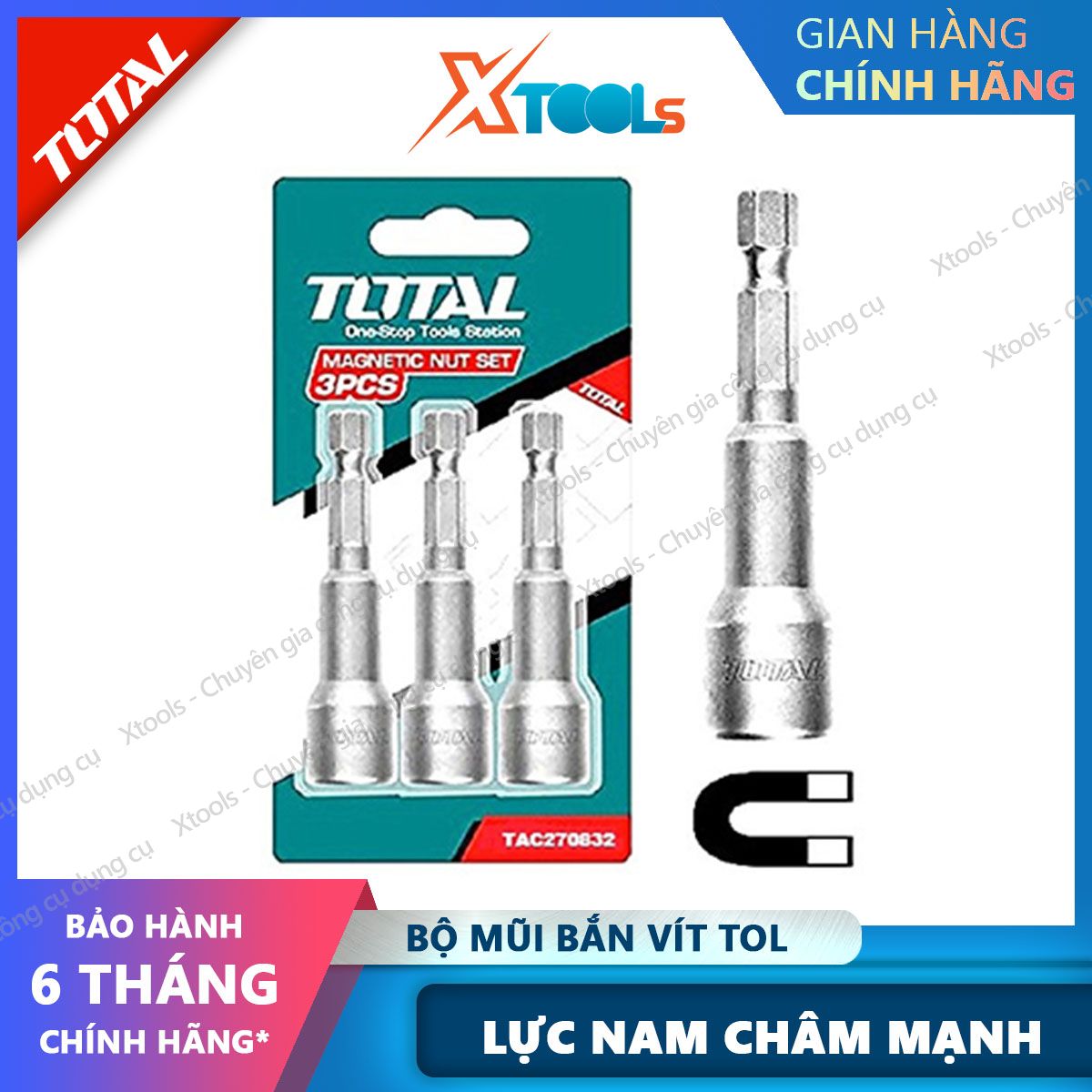 Set nose shoot screw Tol total TAC270832 have magnet suction. Screw Tol made from 50bv30 high strength good, compact, easy to use, [XTools] [xsafe]