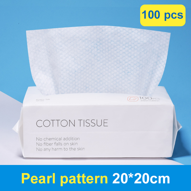 100PCS Disposable Wash Face Towel, Clean Face Towel, Make of Cotton, Remove Makeup Towel, Wash Facial Tissue