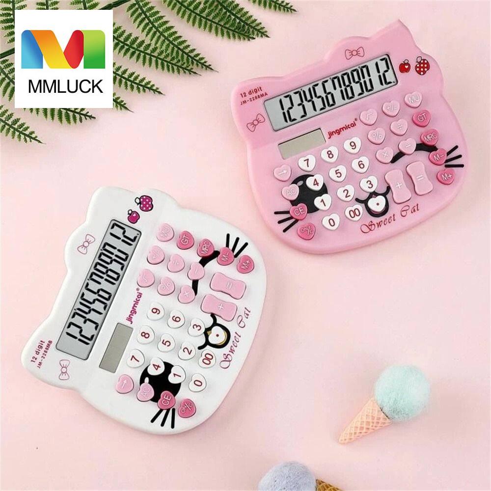 MMLUCK Student Cute Electronic Calculator School Stationery Desktop Calculator Study Accessoires School Office Math Calculator KT Calculator Function Calculator Digit Calculator