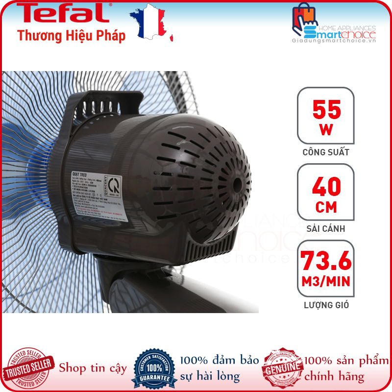 Quạt treo Tefal - VF3639-71 - nâu