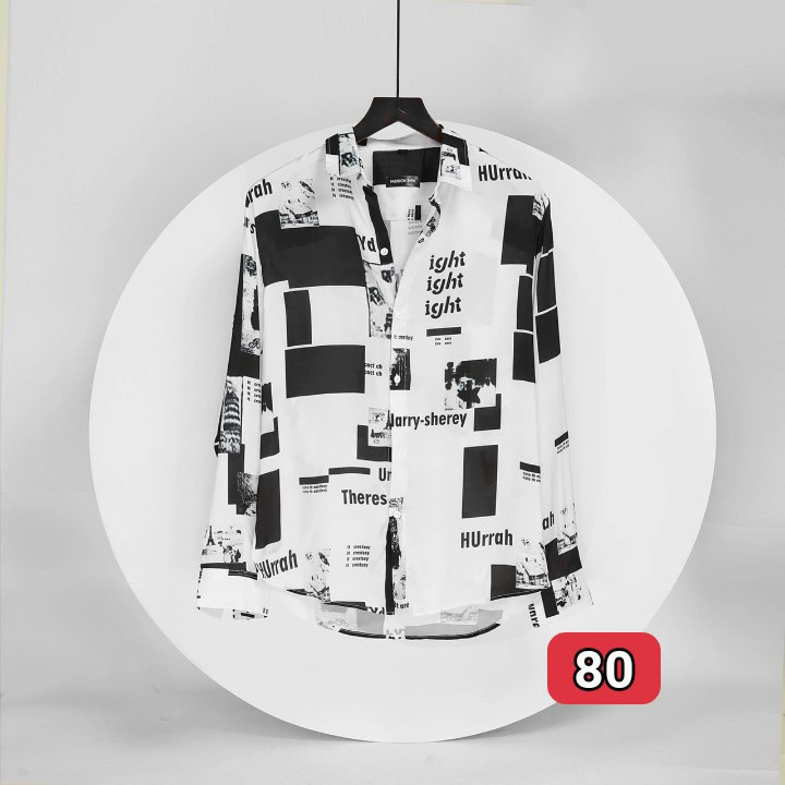 Áo sơ mi nam - áo sơ mi nam họa tiết thời trang - áo sơ mi tay dài sevenshop89 mssm80