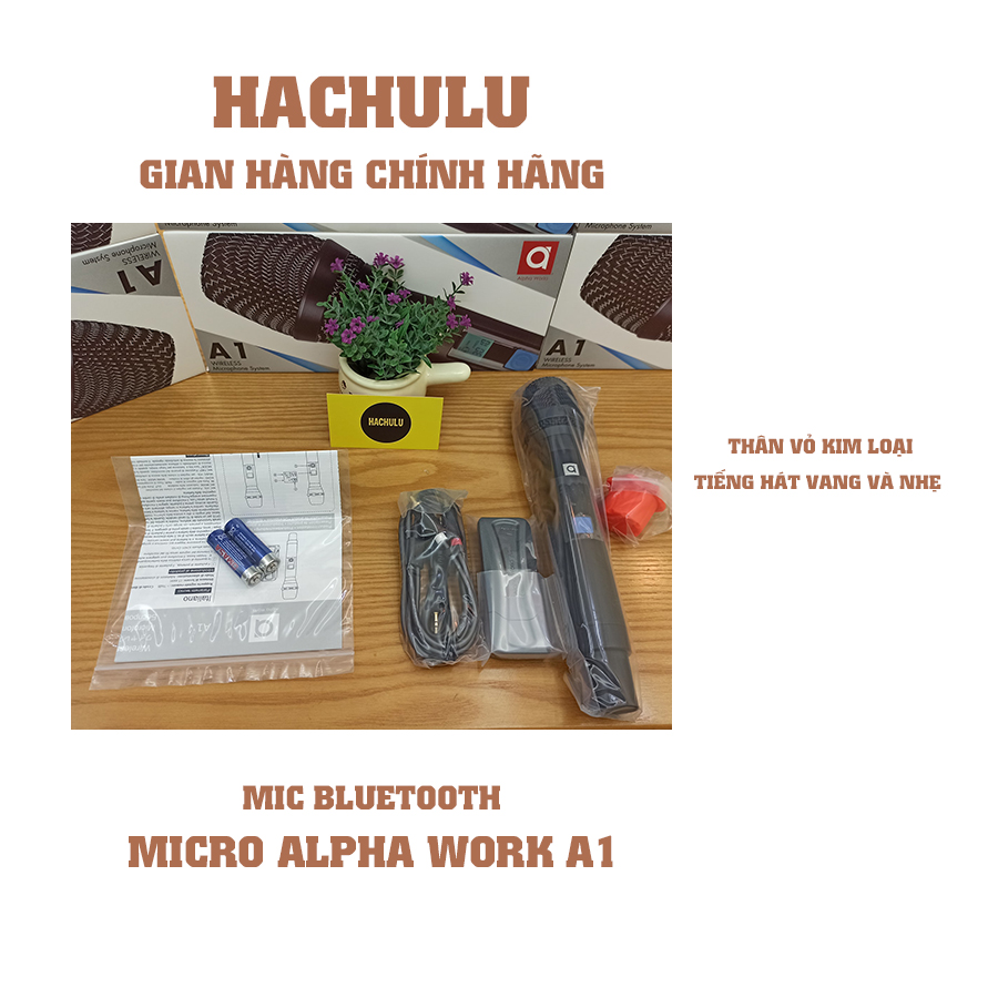 Mic karaoke Alpha Work A1 - hàng chính hãng
