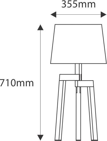 Đèn Bàn Bằng Gỗ Trang Trí Stilt Table Lamp