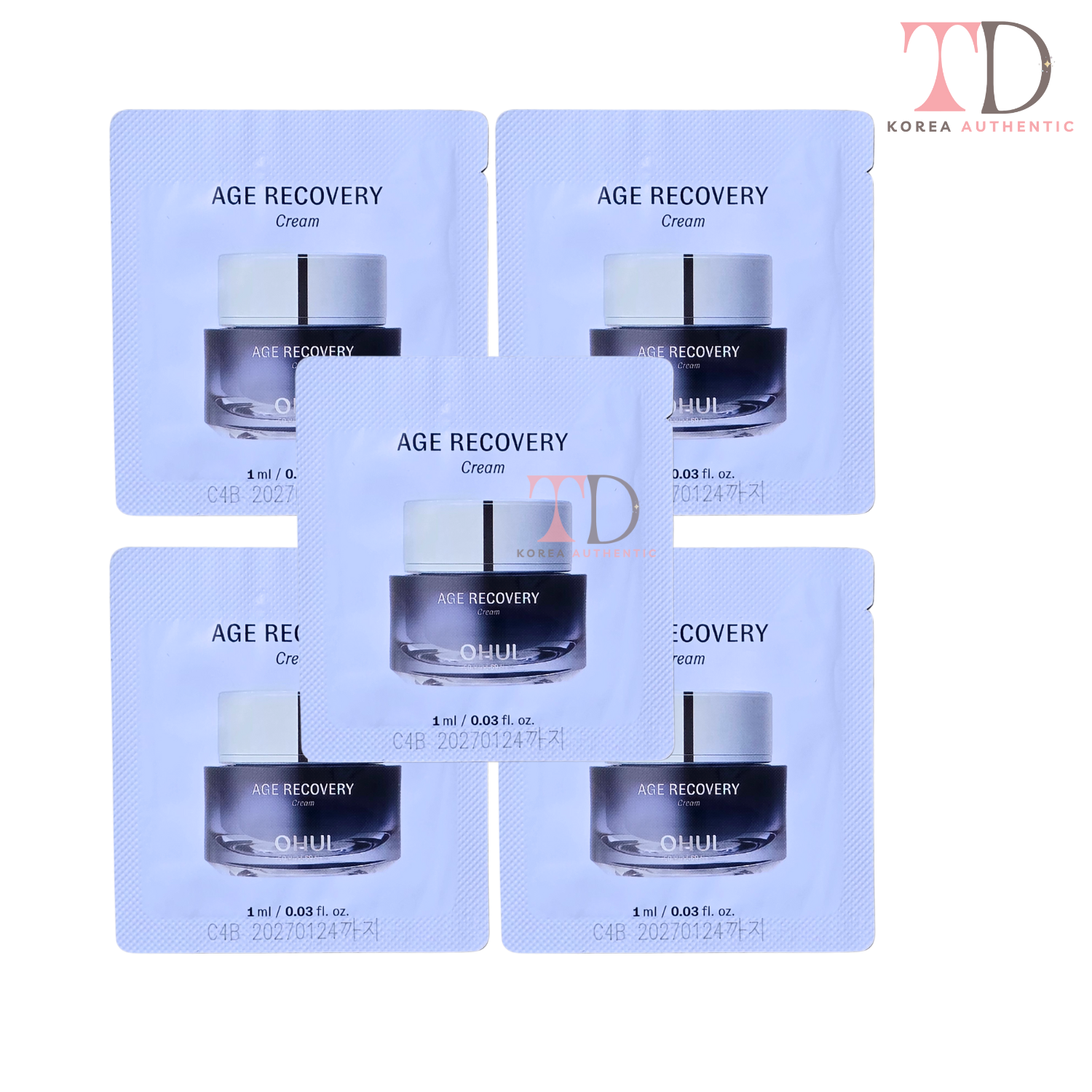 Mẫu mới Gói Kem Dưỡng Ohui Tím Age Recovery Cream 1ml Kem Dưỡng Chống Nhăn Chống Lão Cải Thiện Nhăn Da tloskorea cũ