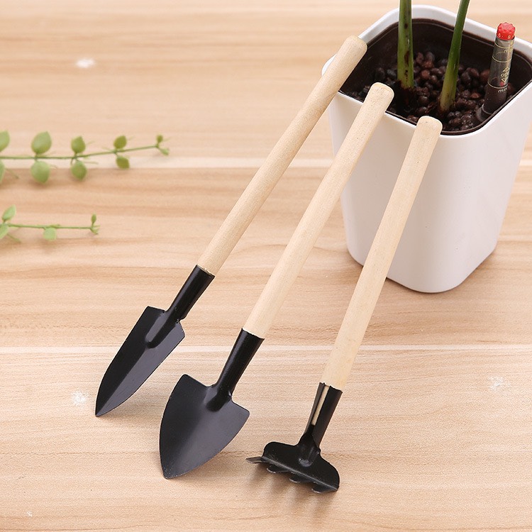 Bộ Xẻng Cào Mini trồng cây cảnh 3 Món (21cm)