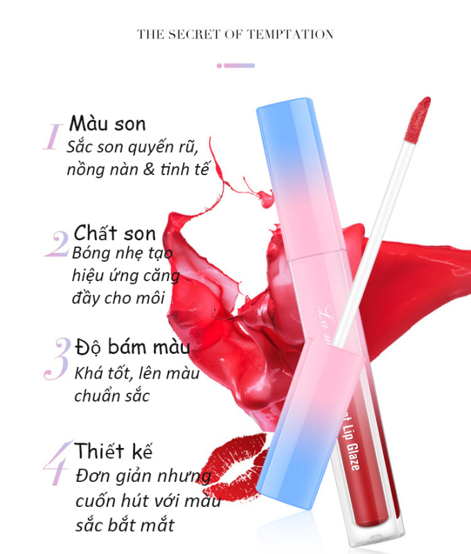 Son kem LAMEILA XP-SM13 dưỡng ẩm giữ màu tốt lâu trôi - INTL