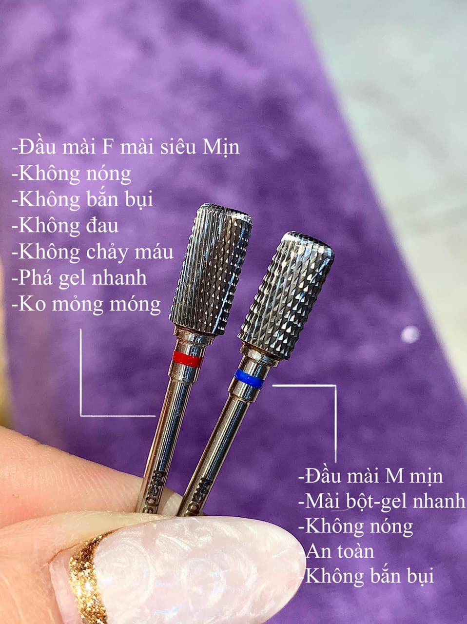 Đầu mài mịn chuyên nghiệp,phá sơn gel,mài mịn gel siêu đỉnh