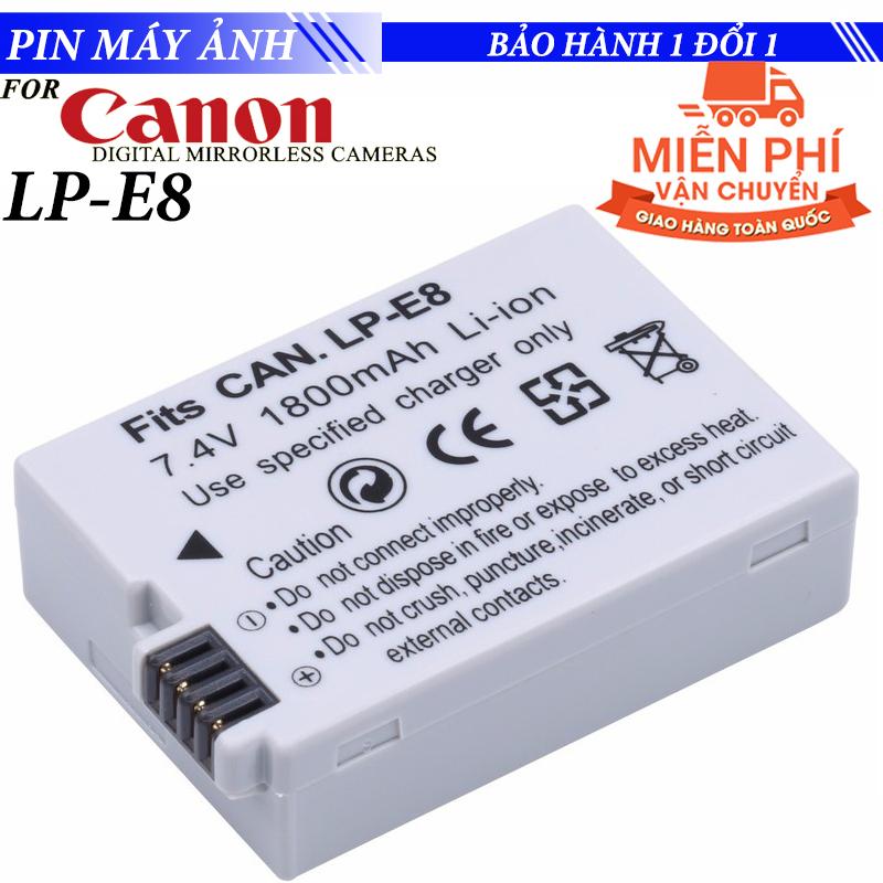 Pin Dành Cho Máy Ảnh Canon LP-E8 1800mAh - Canon 550D 600D 650D 700D X4 X5 X6i X7i T2i T3i t4i T5i