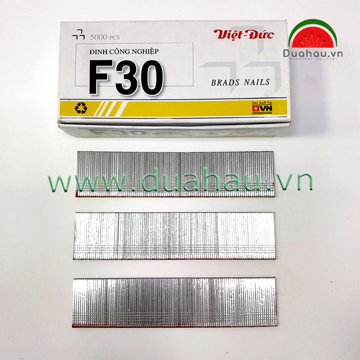 [1 Hộp] Đinh thẳng F30 dùng cho bắn máy - hộp Vàng