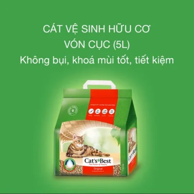 [HCM]cát vệ sinh Cat Best cho mèo túi 5L