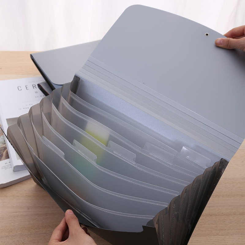 Cặp tài liệu A4 7 ngăn (4 màu) 38151 (Deli)