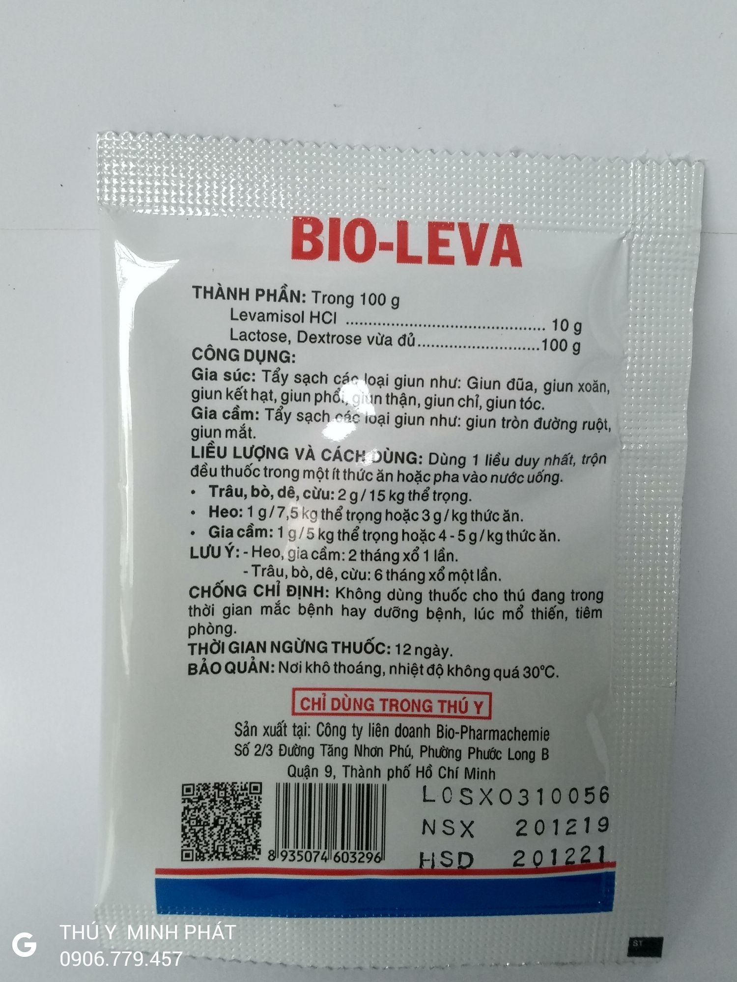 COMBO 04 Gói BIO LEVA XỖ LÃI gói 10g