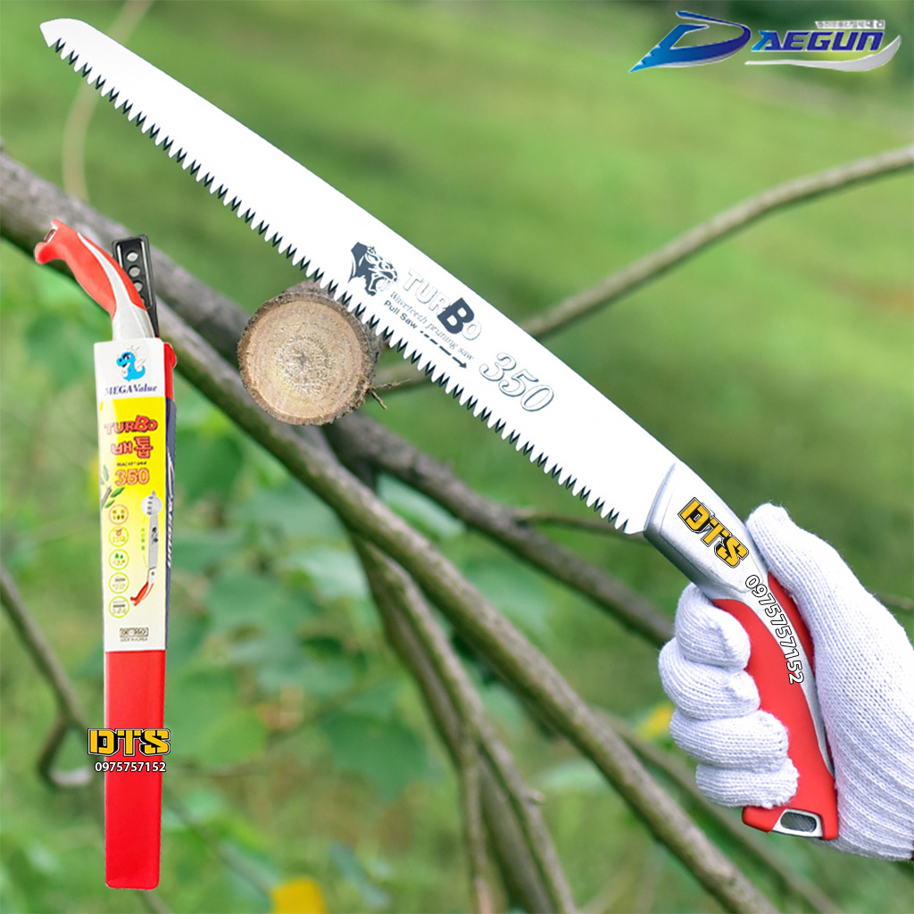 Cưa gỗ, cưa cành cầm tay cao cấp 350mm Daegun (Hàn Quốc) - Made in Korea