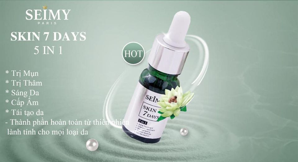 Serum giảm mụn, thâm, rỗ Seimy - SERUM SKIN 7 DAYS - Khắc tinh diệt sạch mụn hiệu quả sau 7-14 ngày