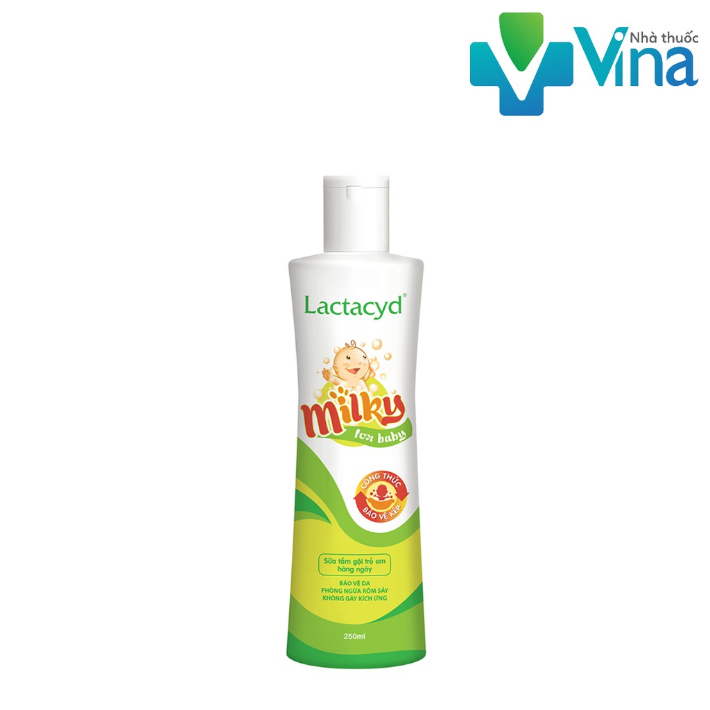 Sữa tắm gội trẻ em lactacyd milky 250ml