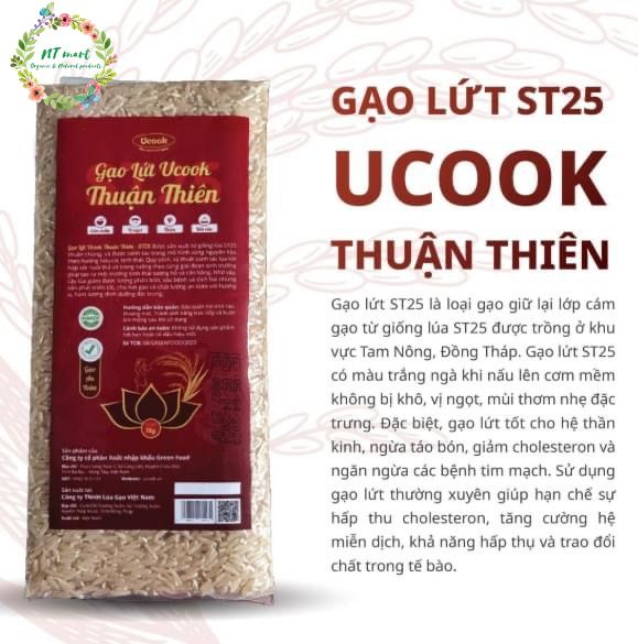 Gạo lứt st25 - thuận thiên - túi 1kg