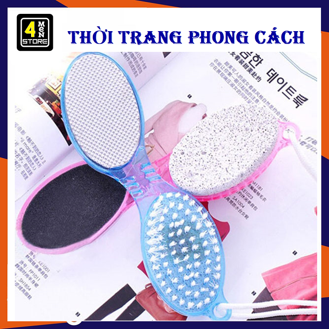 [HCM]⚡ Siêu Tiện Lợi ⚡ Dụng Cụ Chà Gót Chân 4 Mặt - Đá Chà Chân Bọt Biển