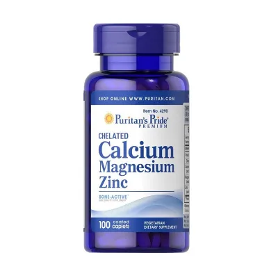 Viên uống Canci tổng hợp giúp tăng chiều cao - Chelated calcium magnesium zinc 100v của Puritan's Pride