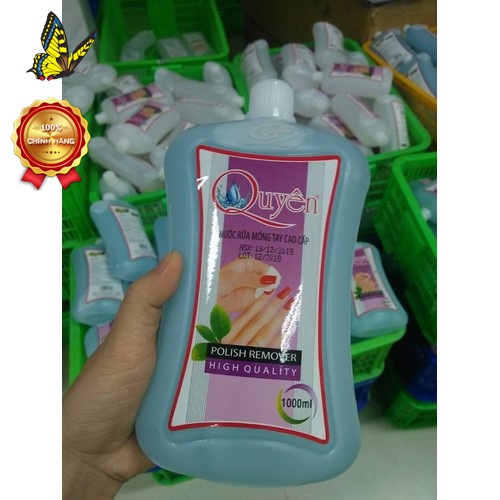 nước rửa móng tay aceton Quyên 1000ml chai bầu