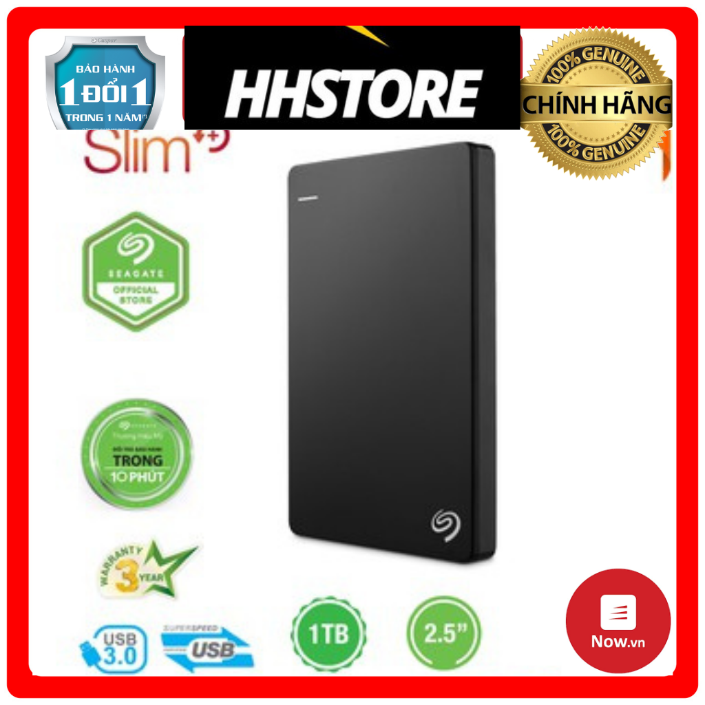 Ổ cứng di động Seagate Backup Plus Slim 500GB {tặng bao da chống sốc seagate}