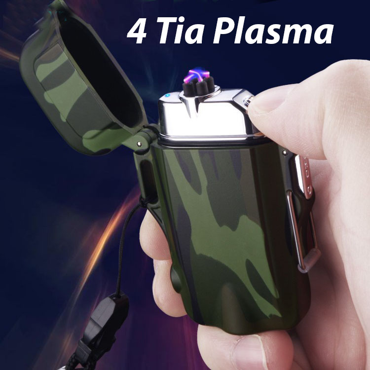 Bật Lửa Điện Sạc Pin Chống Nước có đèn pin chiếu xa