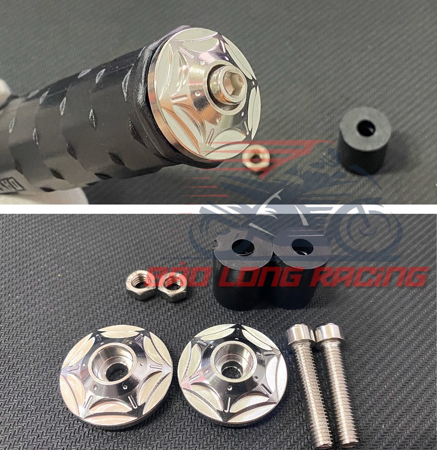 Gù tay lái Inox 304 Hoa Tuyết gắn xe máy