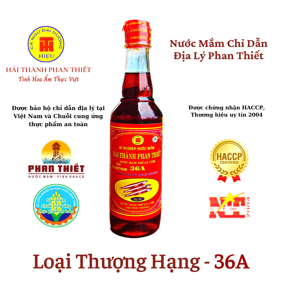 [Hộp 6 CHAI 36A]Nước mắm truyền thống Hải Thành Phan Thiết