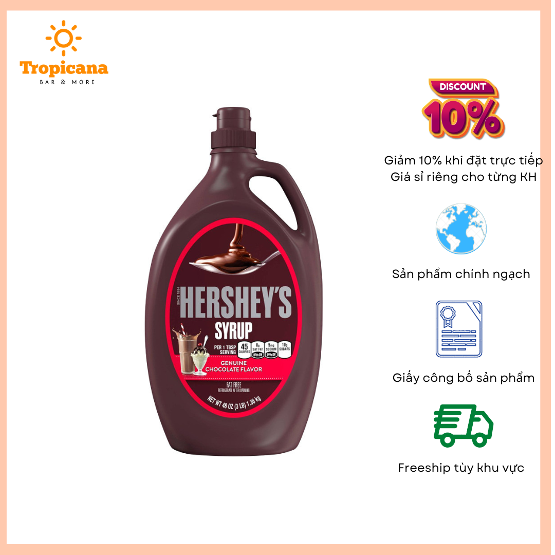 Siro Hershey's Syrup Chocolate Flavor - Chai 1.36kg
