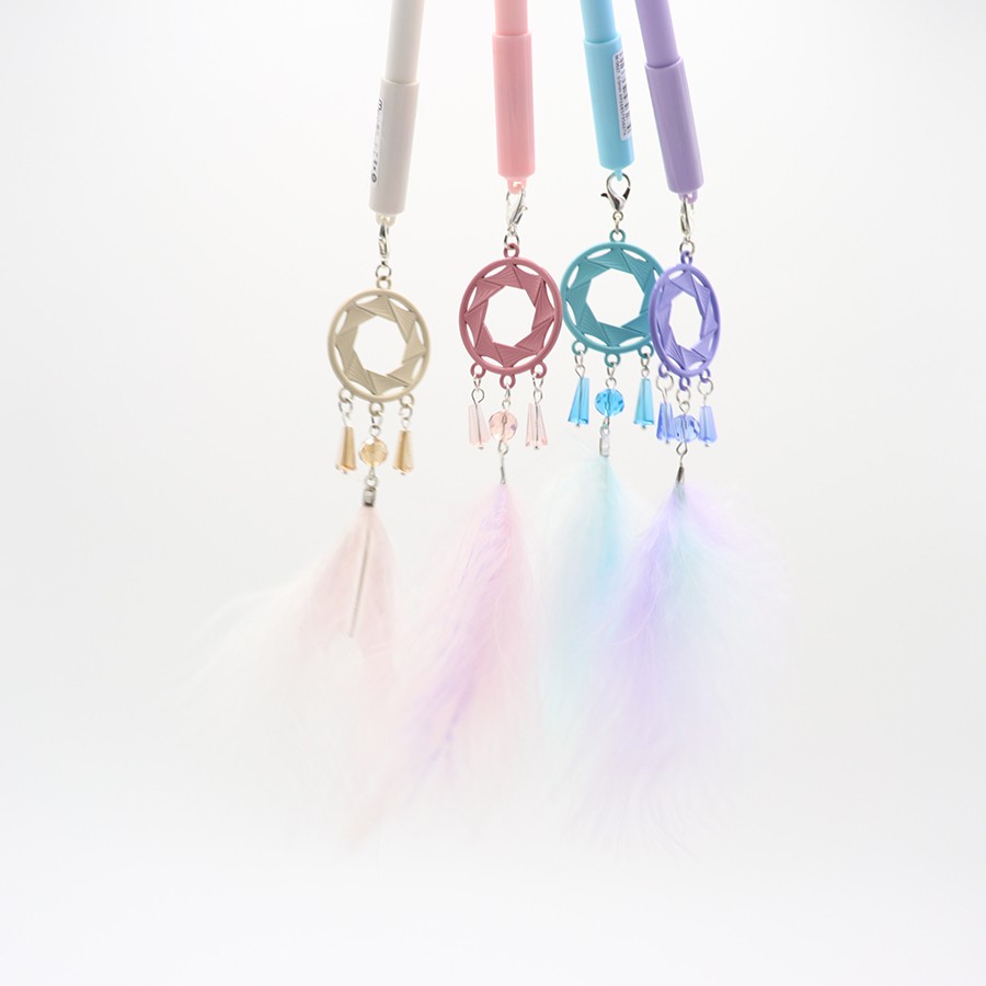 Bút gel phong thuỷ Dreamcatcher lông vũ cao cấp