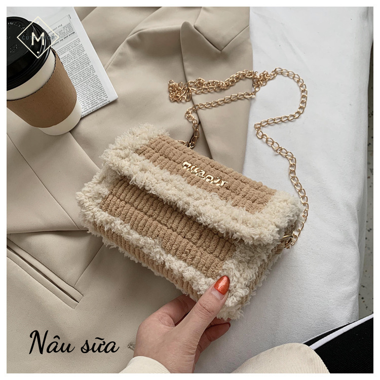 Túi xách len tự đan - Túi len handmade tự đan (Có video hướng dẫn + Có thể nhờ Shop đan)