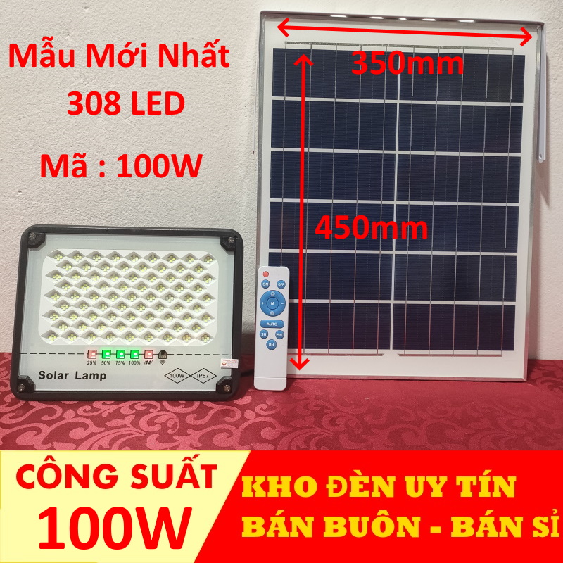Đèn năng lượng mặt trời chống lóa 300W-200W-100W-50W Mẫu Mới Nhất , dây dài 5m , bảo hành 24 tháng