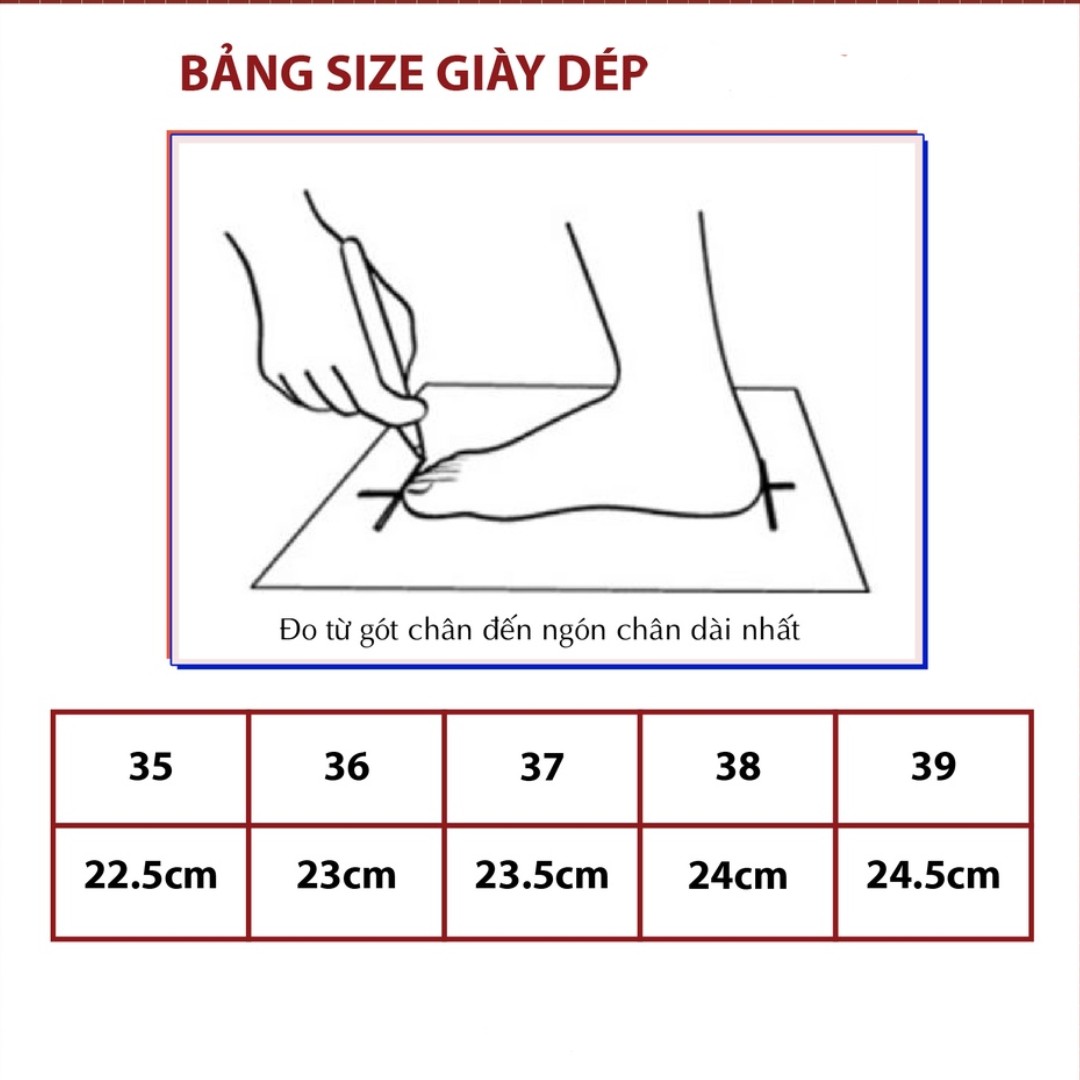 Dép quai trong 2 phân gót trong siêu xinh