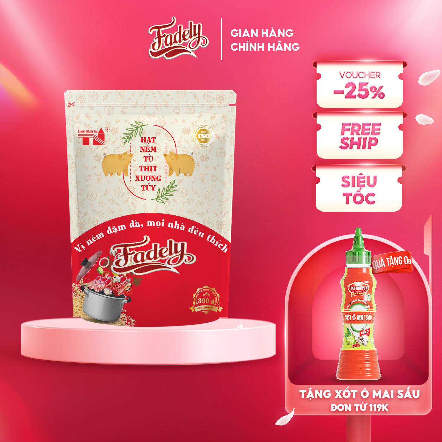 Hạt Nêm Vị Từ Thịt Và Xương Tủy Fadely (390g)