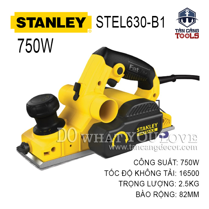 Máy bào gỗ cầm tay stanley stel630-b1 750w