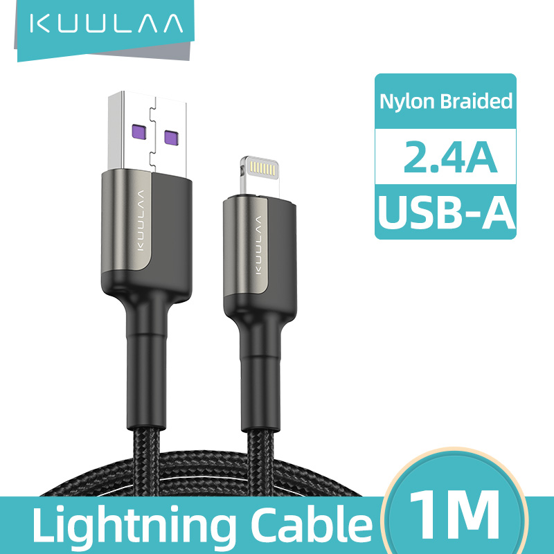 【For iPhone 13】【50% OFF Voucher】KUULAA  Cáp USB sang Lightning chất lượng cao 2. Cáp dữ liệu sạc nhanh 4A cho iPhone XS / 8/7 Plus / 6 6S Plus Đường dây sạc nhanh truyền tải 480Mbps