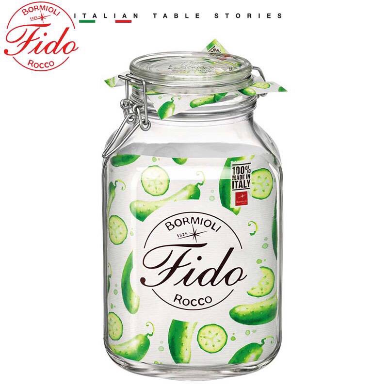 Hũ thủy tinh nắp cài Fido 2000ml