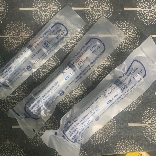 [HCM] Bơm tiêm / Ống kim chích y tế (Xy lanh) tiệt trùng dùng 1 lần Vinahankook 5, 10, 20 cc / ml (bơm thuốc, sữa, thức ăn)