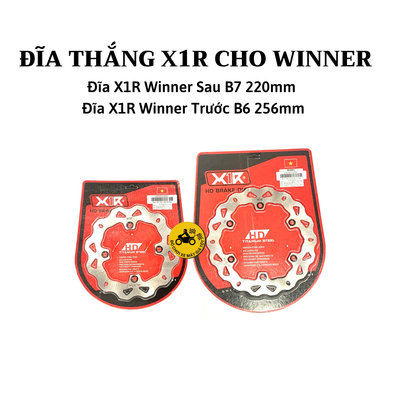 Cặp đĩa thắng x1r cho honda winner v1/ winner x